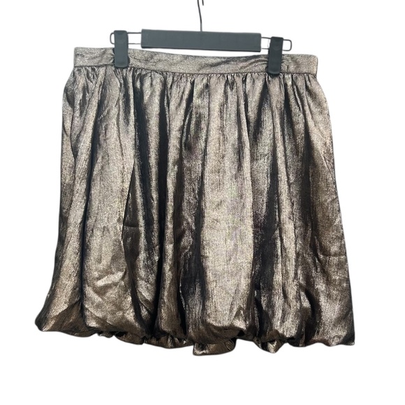 Madewell Metallic Bubble-Hem Mini Skirt NWT #NT386 - Picture 6 of 11